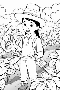 cocoa harvesting in the jungle