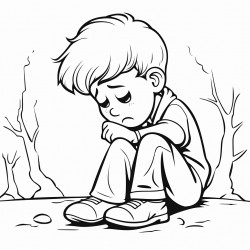 un nio triste pidiendo perdon