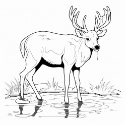 deer drinking from water who has cwd