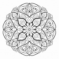 healing mandala for coloring books