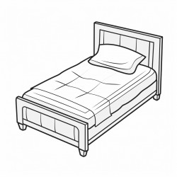 a bed with a mattress on the floor beside it