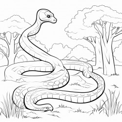 a snake in the forest