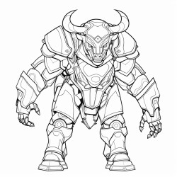 large full body bull wearing diamond armor