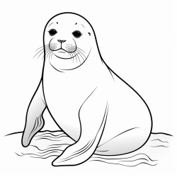 a cute icelandic crabeater seal