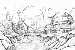 natural habitat of a strange planet