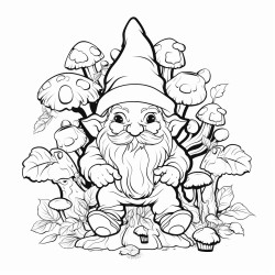 oak tree fantasy garden gnome baby