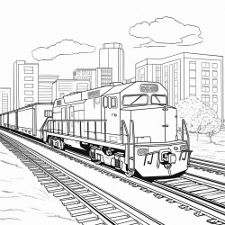 freight train in the city