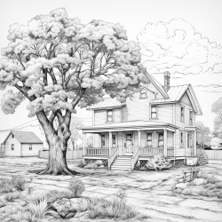 tree next to house