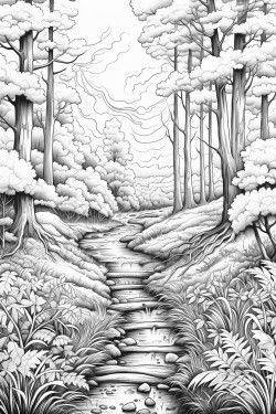 bello paisaje evocador bosque