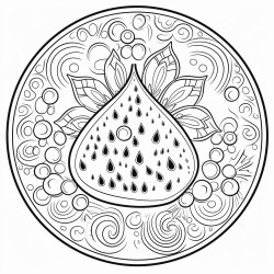filligree watermelon on a plate