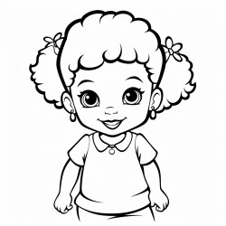 black 1 year old girl