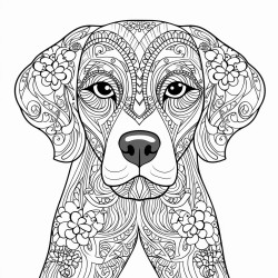 beautiful labrador zentangle