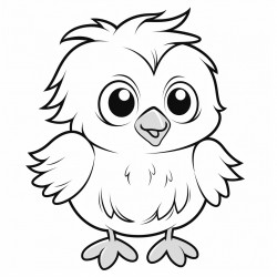 fluffy baby chick with soft feathers and a tiny beak