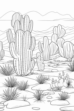 cacti in desert