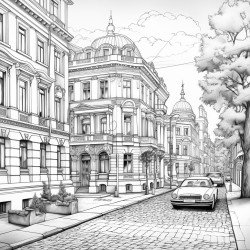eastern european building street depressive