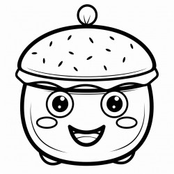 a cute hamburger