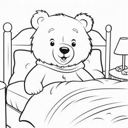 bear in bed