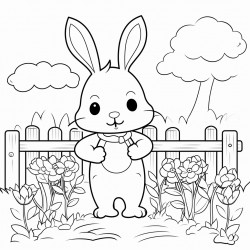 rabbit in garden