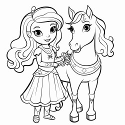 prinzessin auf einhorn