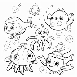 cute sea animals under the sea