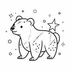 a sparkling constellation shaped like a cute animal or object