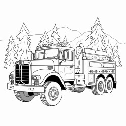 fire engine with 4 axes