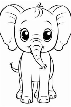Cute elephant, big eyes