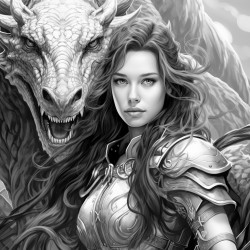 dragon with woman rider