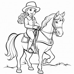 a girl riding a horse