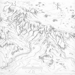 a map of patagonia with features including the andes mountains northern deserts and forests