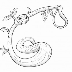 snake hanging from a branch