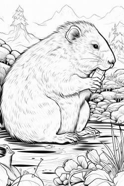 capybara eating a pickle