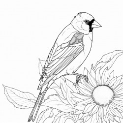 goldfinch on a sunflower