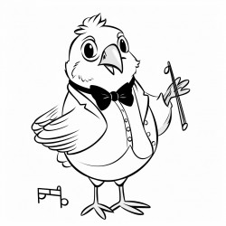 orchestra conductor pigeon