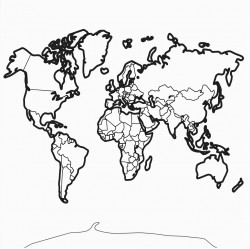 map of the world labeled map showing all the continents