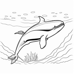 whale swimming in the ocean