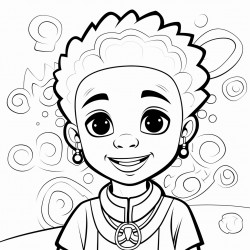 un coloriage avec un code couleur avec le mot mikail