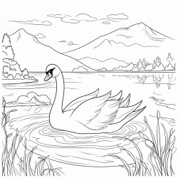 a swan on a lake