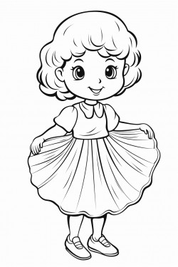 small girl with shell