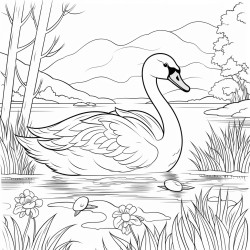 a swan on a lake