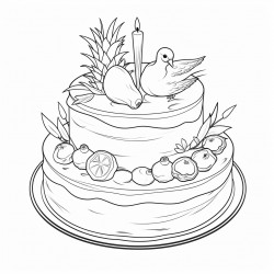 hummingbird cake with peaces of pineapple banana