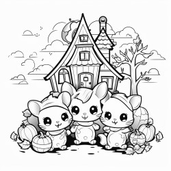 halloween themed cute cozy