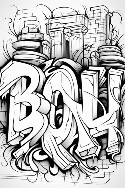 the word beautiful in graffiti style