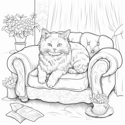 cat on the sofa