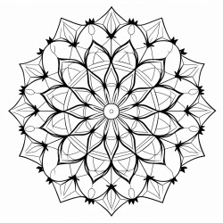 polygonal fractals  fractal patterns of polygons forming a complex mandala symmetrical