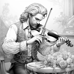 man playing the violin