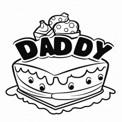 name dady with lettershaped cakes