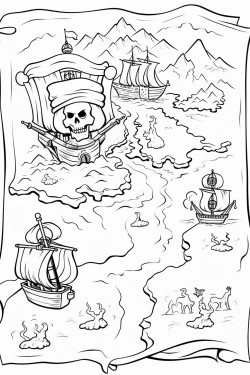 scary pirate map