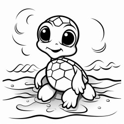 a baby sea turtle on a beach