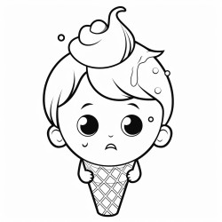 dropped ice cream cone with crying kid